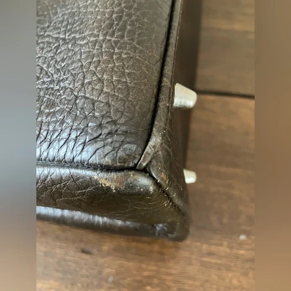 Vintage Normandie Brown Leather Handbag - Picture 14 of 16